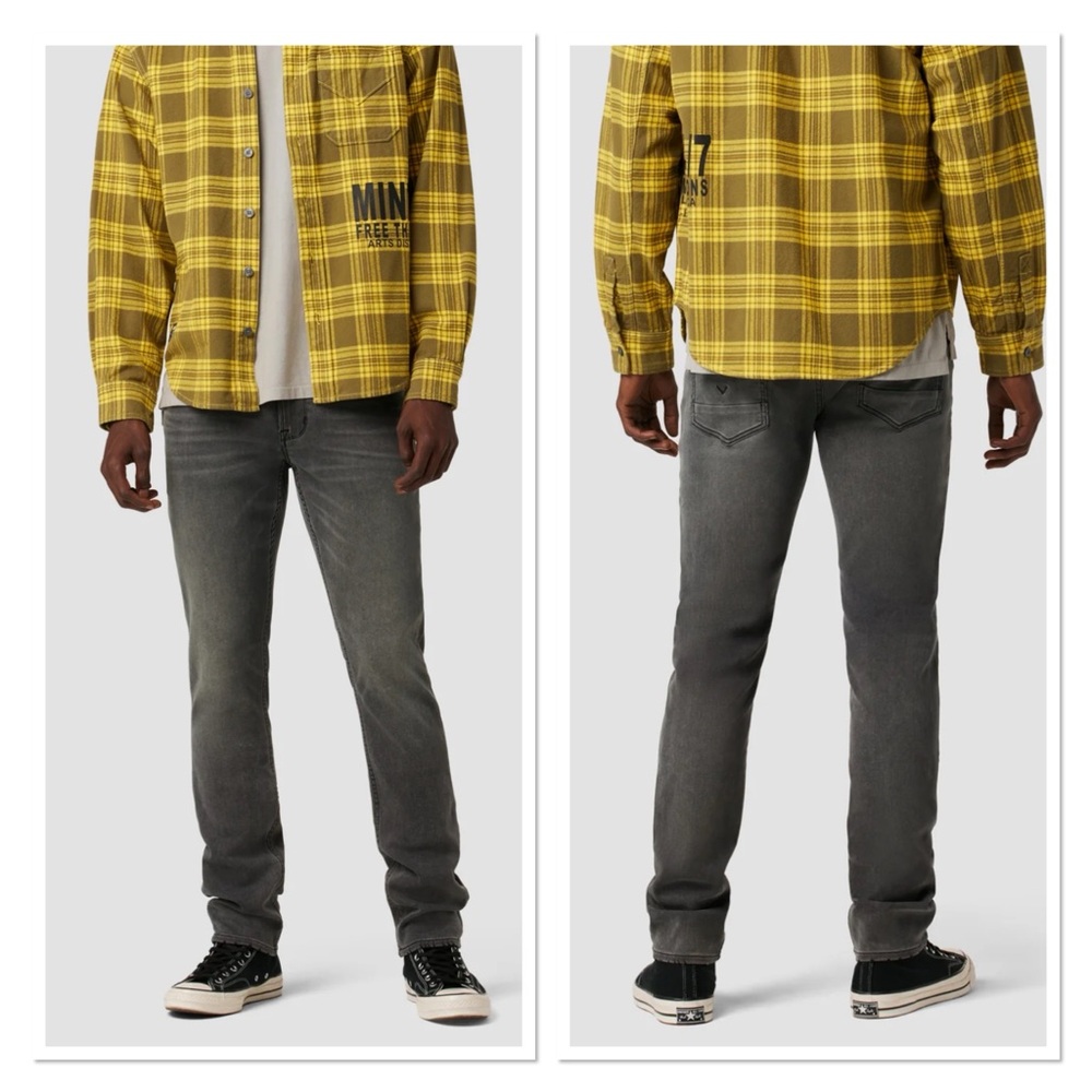HUDSON 'Blake' Men's Gray Straight Jeans